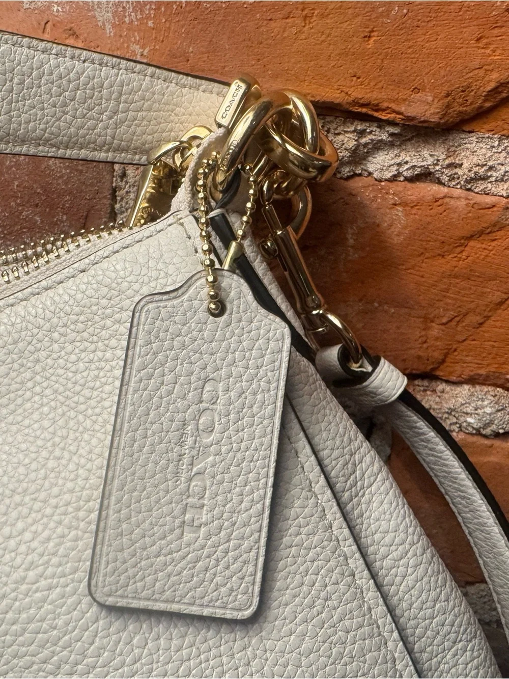 Coach Pebbled Leather Turnlock Hobo Bag
